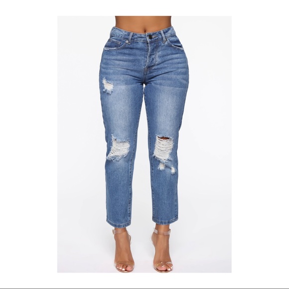 Fashion Nova Denim - Fashion Nova High Rise Jeans - Medium Blue Wash